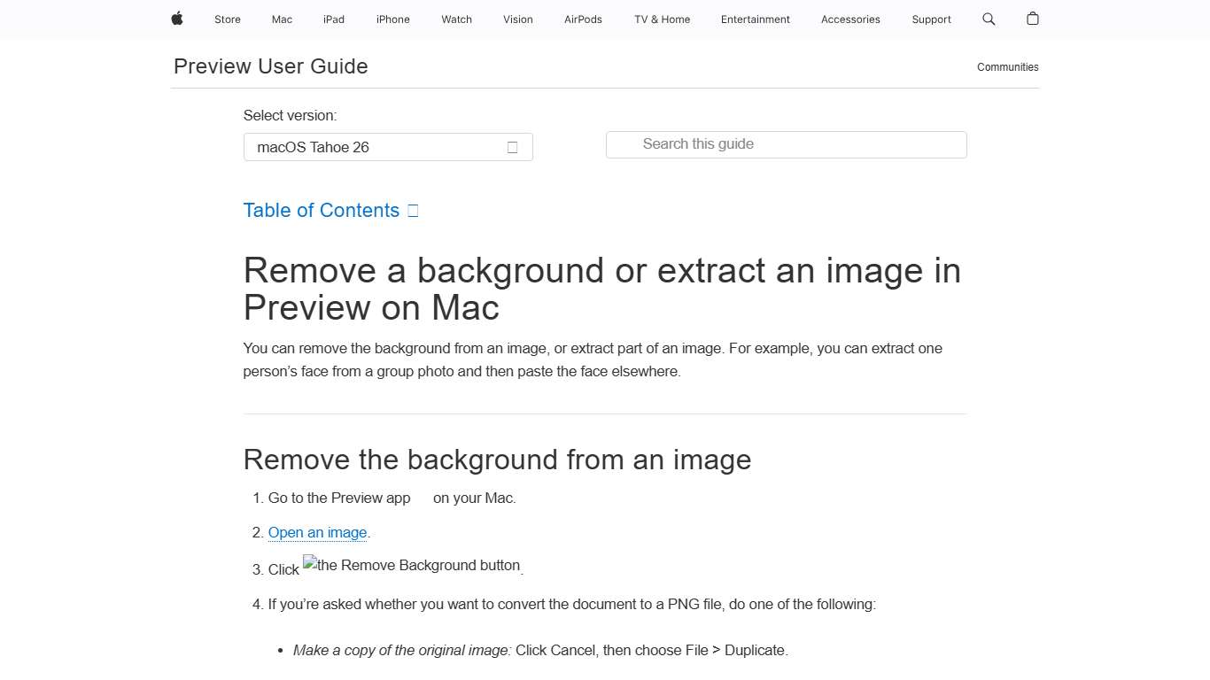 Remove a background or extract an image in Preview on Mac - Apple Support